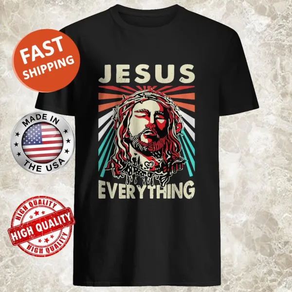 Vintage Jesus everything shirt with retro design