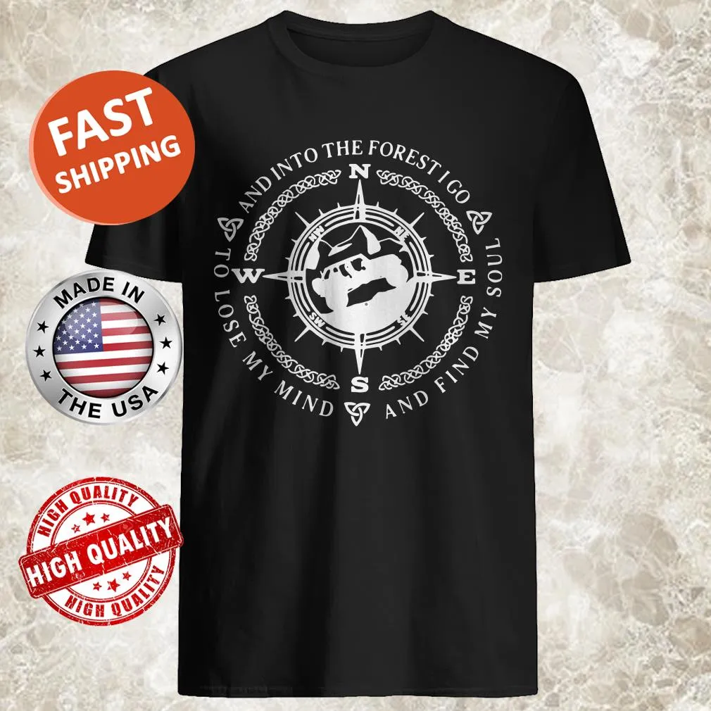 Inspirational shirt with a nature-themed quote about finding peace