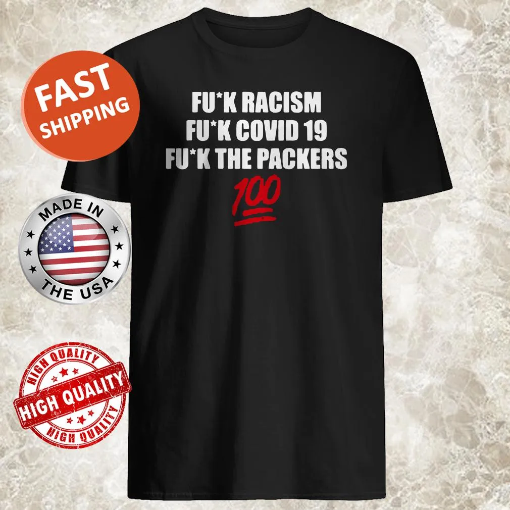 Bold statement t-shirt addressing social issues and sports rivalries.