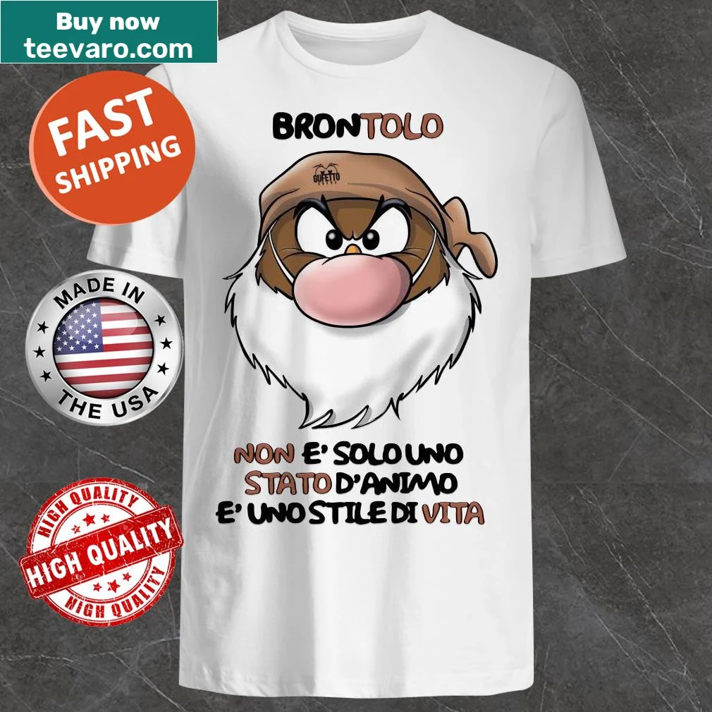 T-shirt with the phrase 'Brontolo non è solo uno stato'