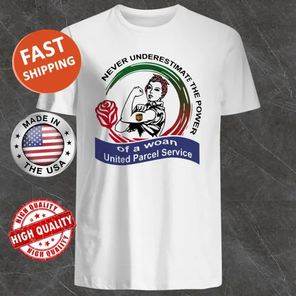 Vintage UPS shirt with humorous text for women
