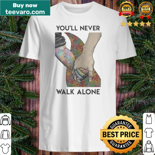 Shirt with bold text promoting autism awareness and support