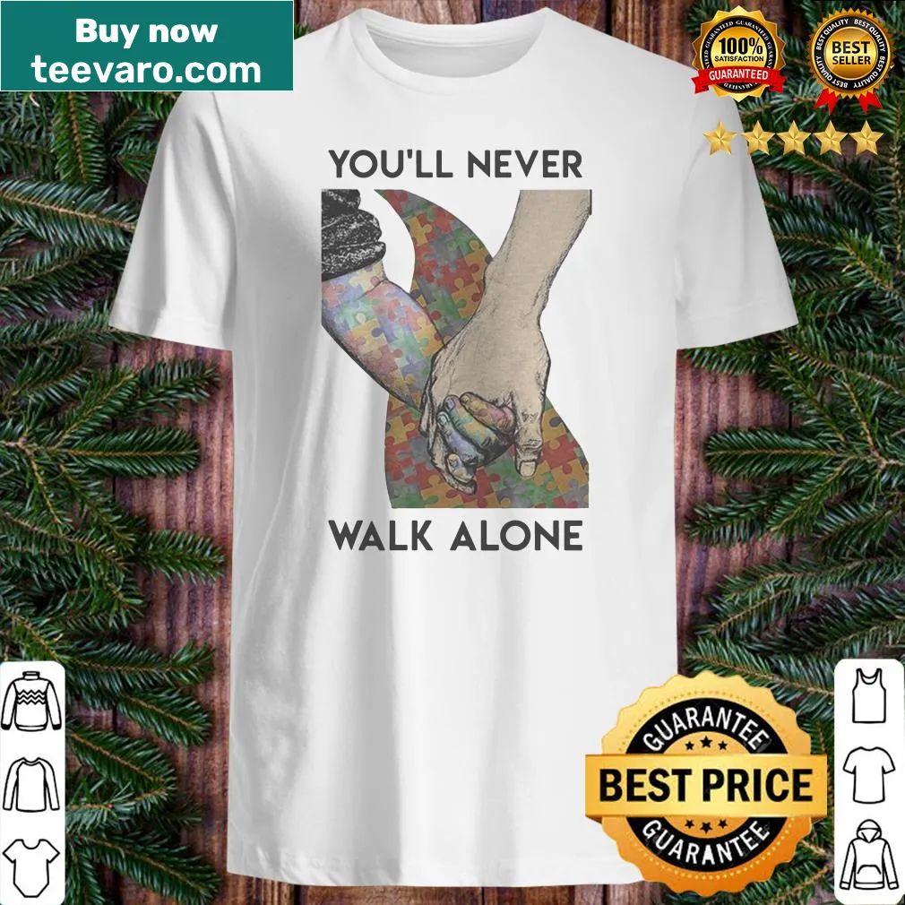 Shirt with bold text promoting autism awareness and support