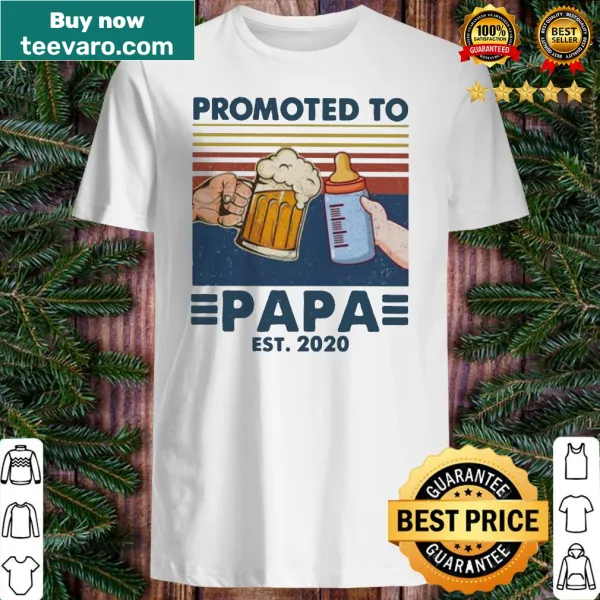Vintage shirt celebrating a dad's promotion to Papa since 2020