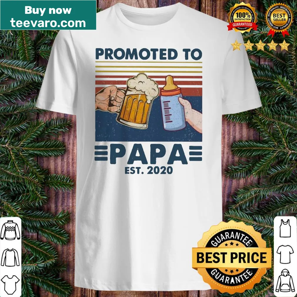Vintage shirt celebrating a dad's promotion to Papa since 2020