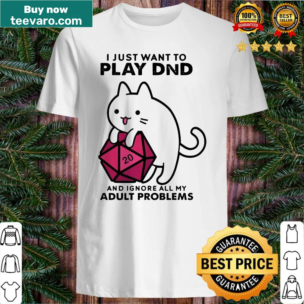 Funny D&D-themed shirt featuring a cat and gaming quote