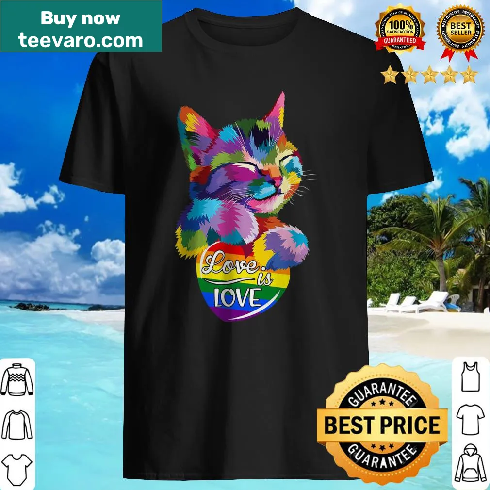 LGBT Love Is Love shirt with bold typography promoting inclusivity
