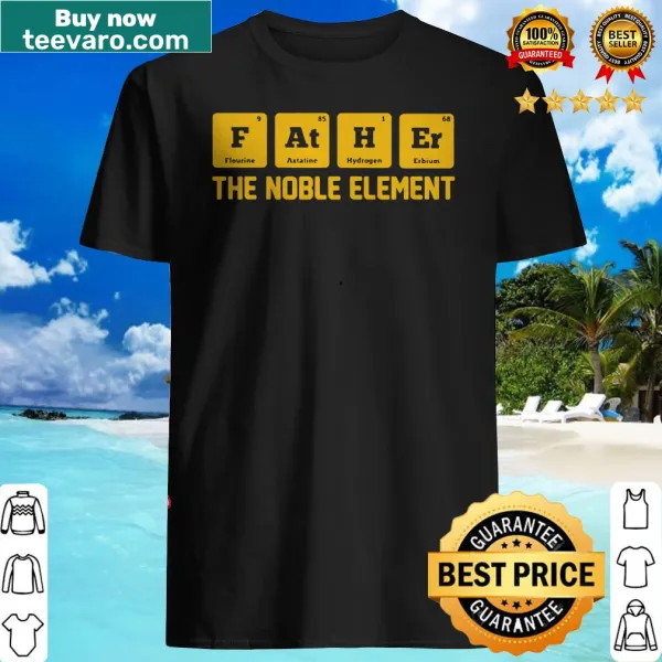 Shirt with elements Flourine, Astatine, Hydrogen, and Erbium listed