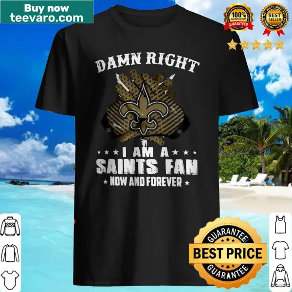 Saints fan shirt with bold statement