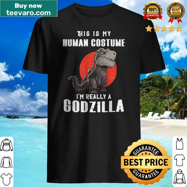 T-shirt with cartoon dinosaur claiming to be a human costume