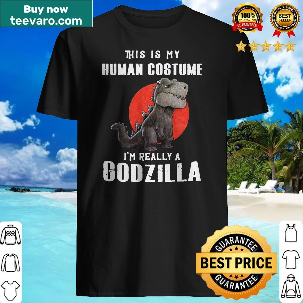 T-shirt with cartoon dinosaur claiming to be a human costume