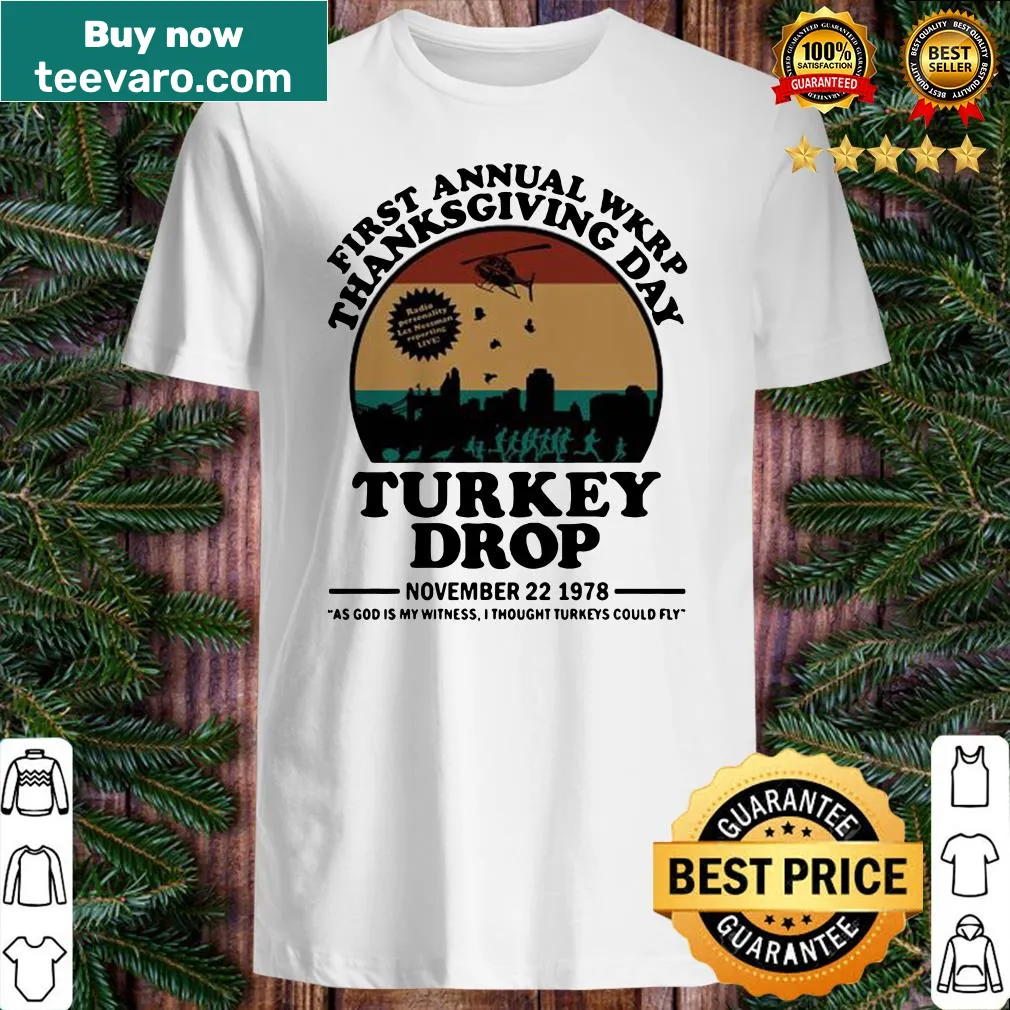 Vintage WKRP Thanksgiving Turkey Drop shirt from 1978