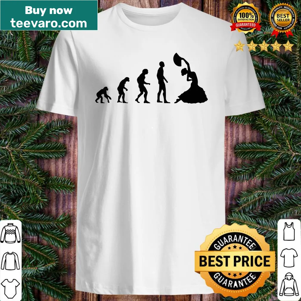 Illustrative T-shirt depicting the evolution of flamenco dance.