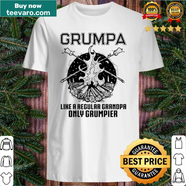 Funny shirt for grandpa saying 'Grumpa: like a regular grandpa, only grumpier.'