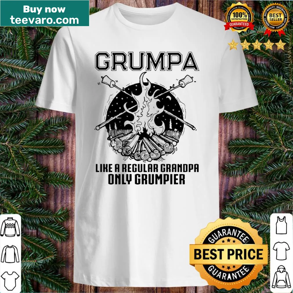 Funny shirt for grandpa saying 'Grumpa: like a regular grandpa, only grumpier.'
