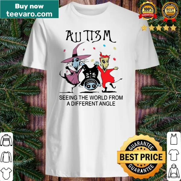 Shirt promoting autism awareness with Halloween themes
