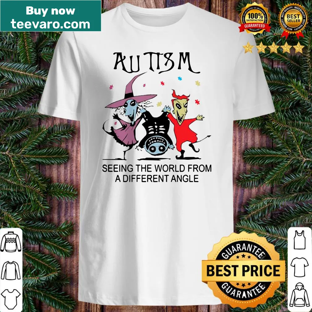 Shirt promoting autism awareness with Halloween themes