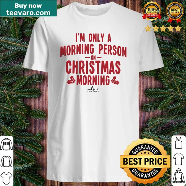Cute Christmas morning shirt for kids with playful text