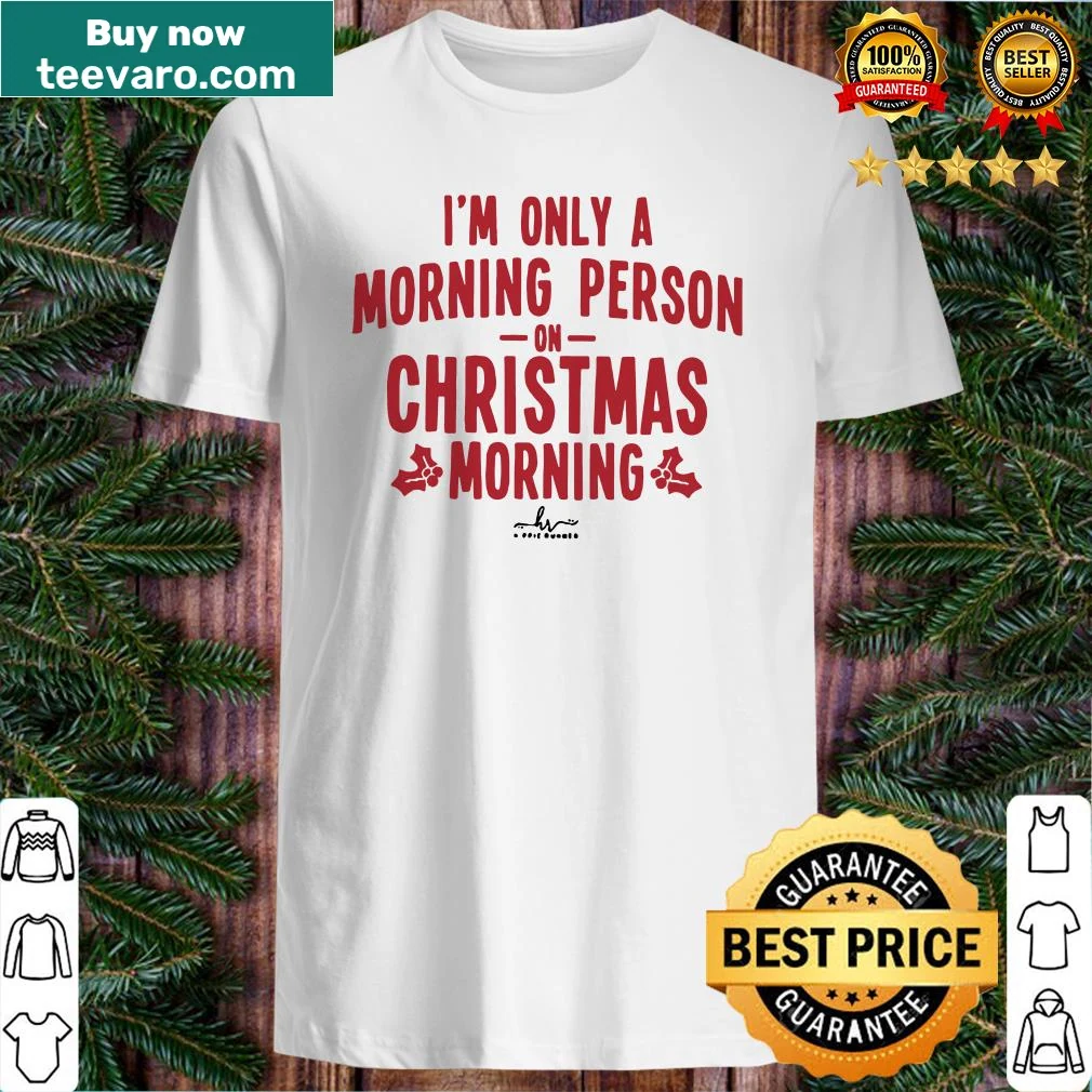 Cute Christmas morning shirt for kids with playful text