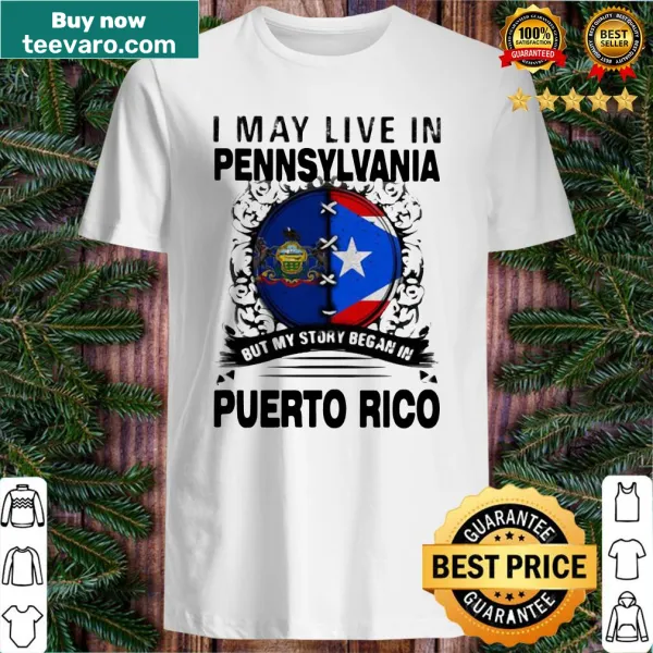 Pennsylvania Puerto Rico flag shirt with text