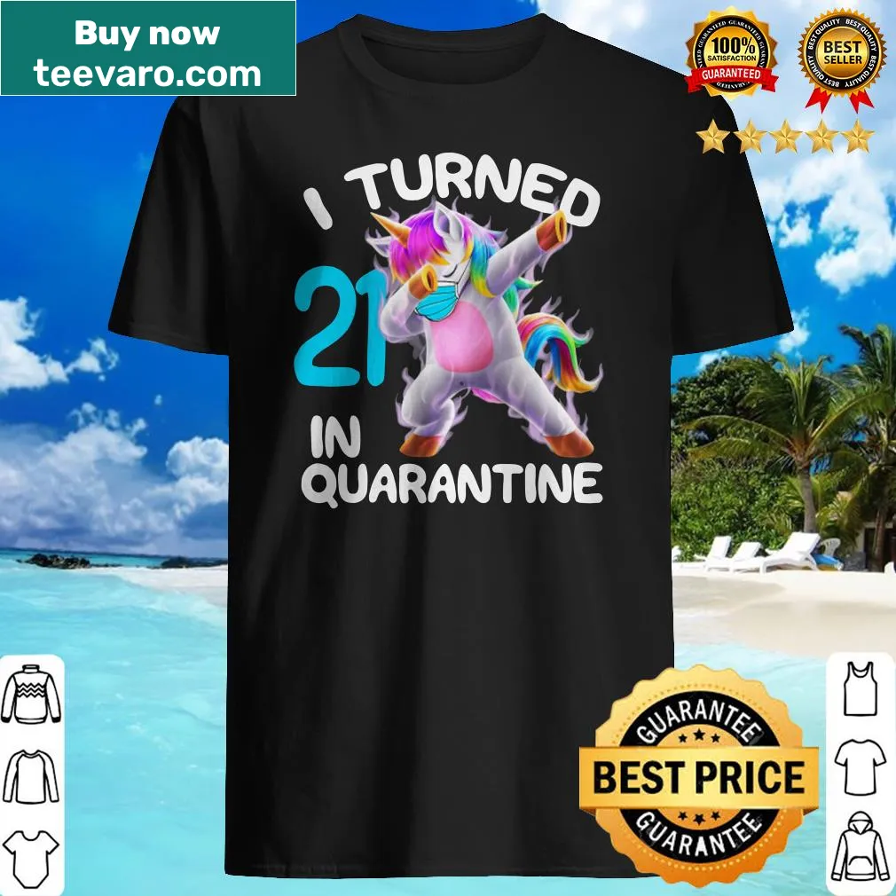 Cute dabbing unicorn shirt for 21st birthday