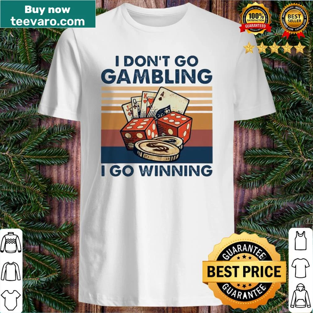 Vintage shirt with text about winning instead of gambling