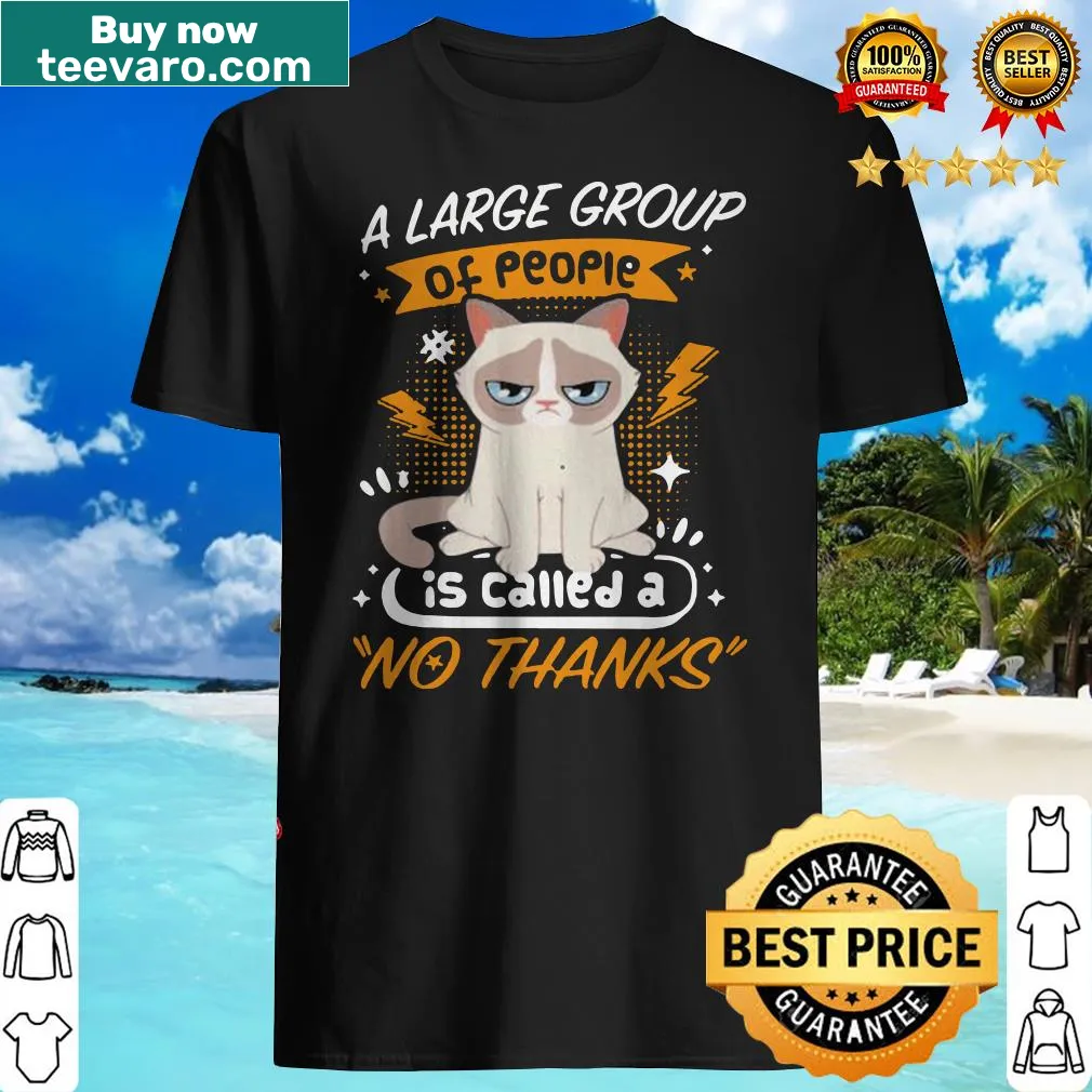 Funny introvert cat graphic with humorous slogan