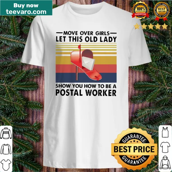 Vintage-style shirt with humorous postal worker slogan for women