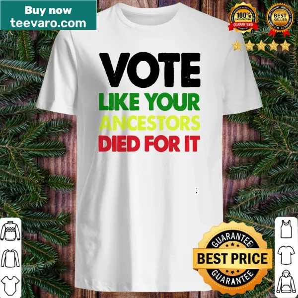 Inspirational shirt urging to vote