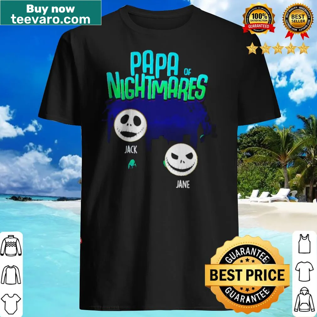 Humorous Parents of Nightmares shirt with names Jack and Jane