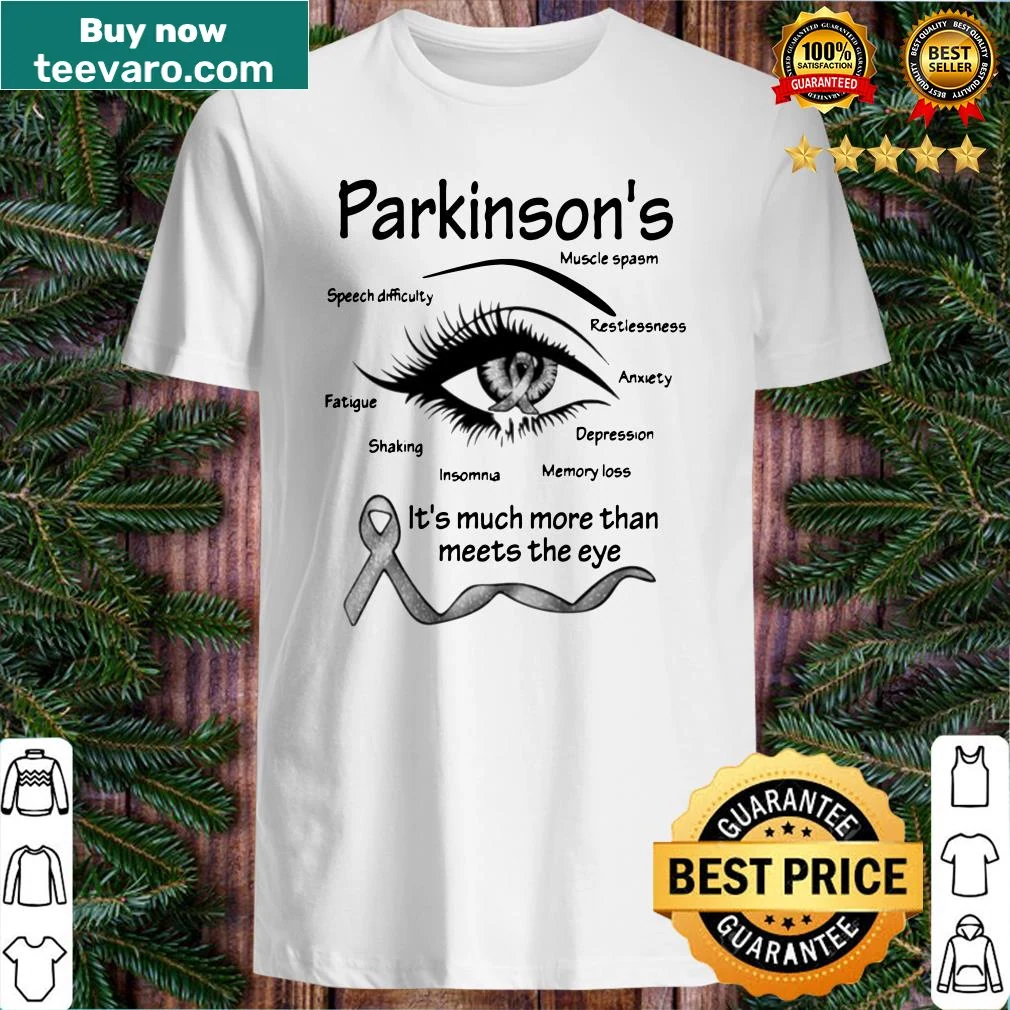 Awareness message about Parkinson's on a shirt