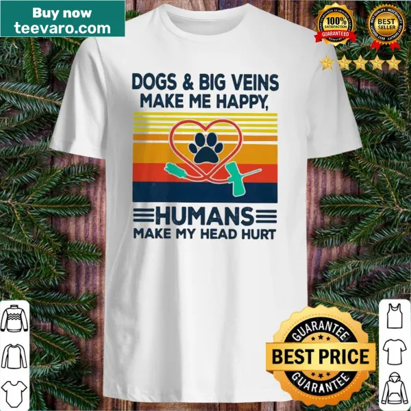 Vintage distressed shirt with humorous text about dogs and humans