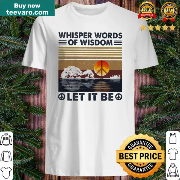 Retro t-shirt with inspirational phrase about peace and wisdom