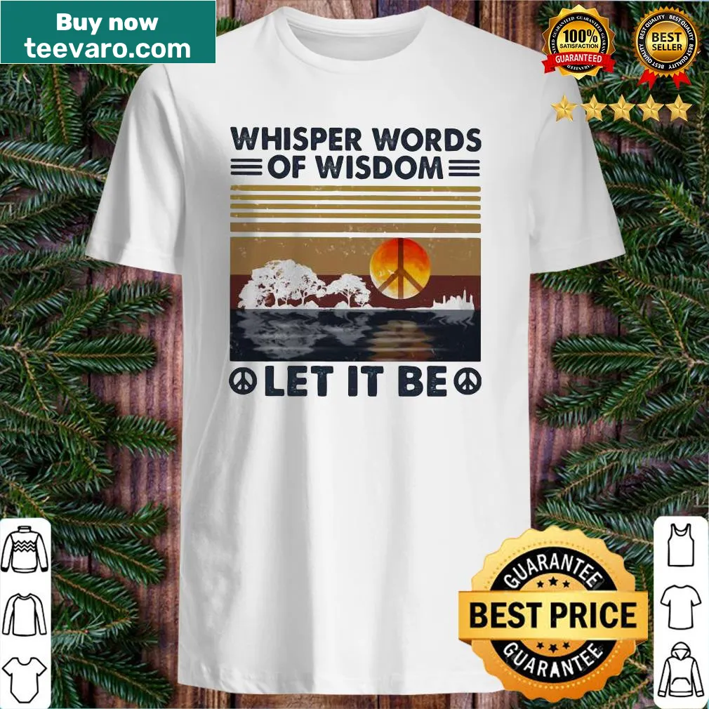 Retro t-shirt with inspirational phrase about peace and wisdom