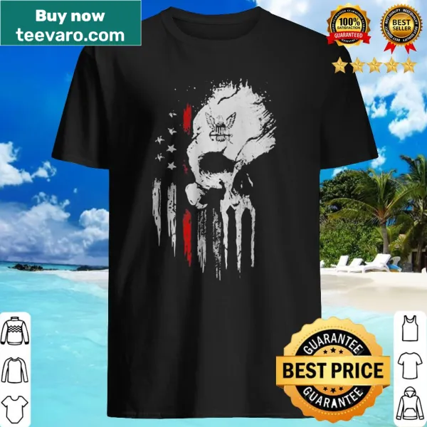 Skull and American flag design for Independence Day