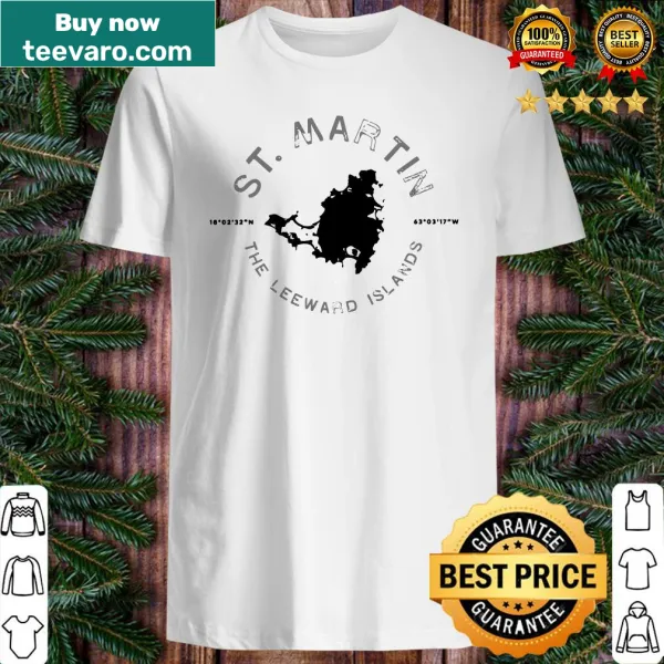 Retro graphic shirt featuring St. Martin and St. Maarten design