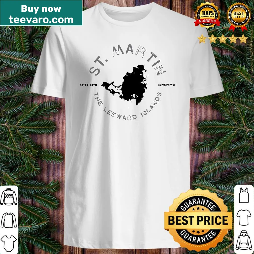 Retro graphic shirt featuring St. Martin and St. Maarten design