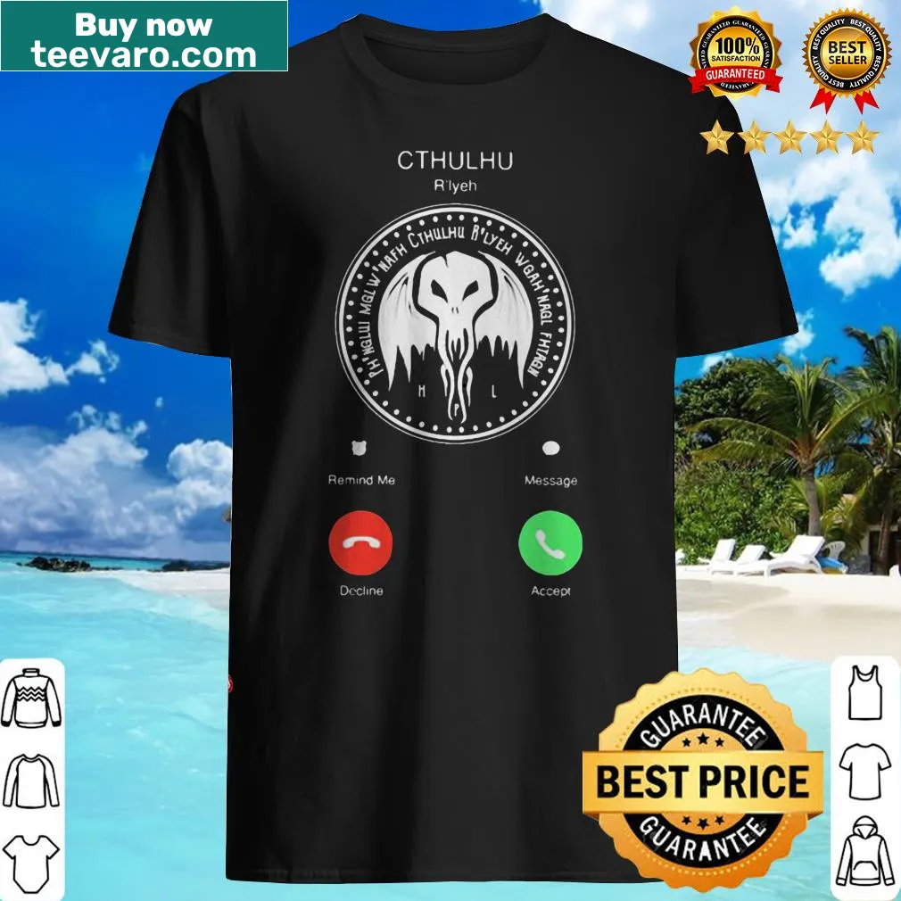 Shirt featuring Cthulhu design with a mysterious theme