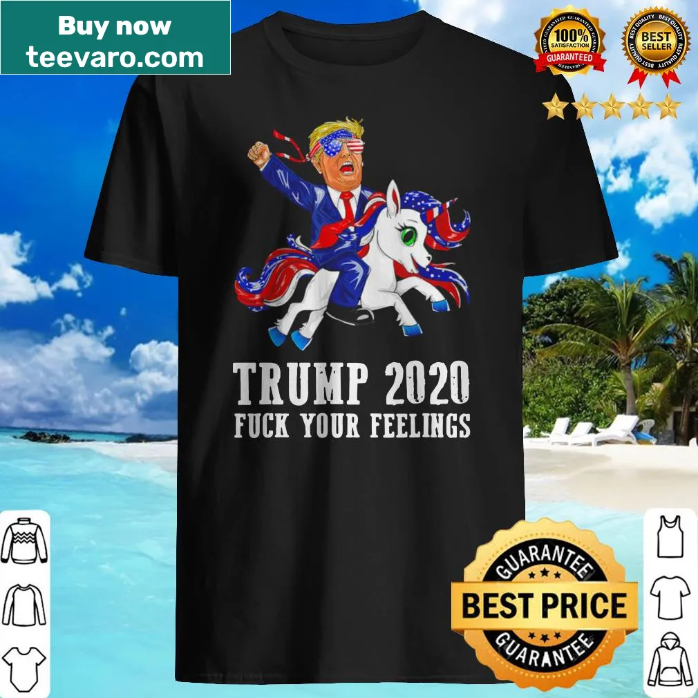 Trump riding an American unicorn illustration on a shirt