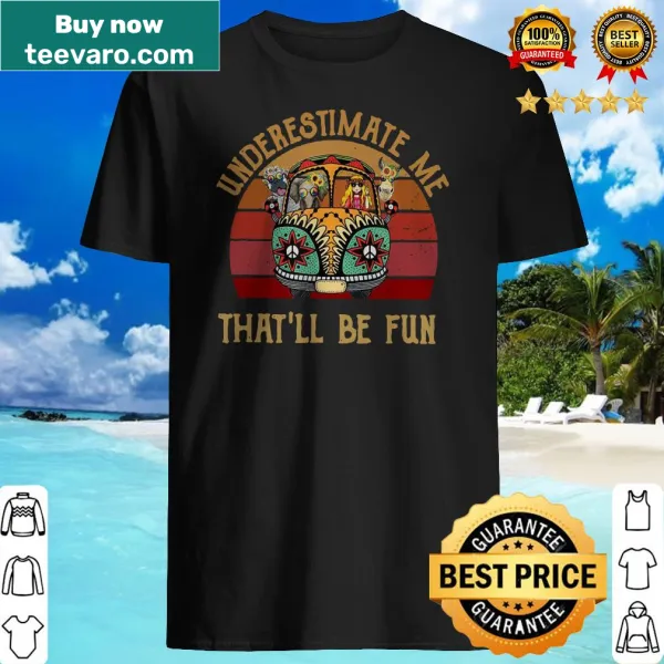 Vintage animal and hippie van graphic with motivational text