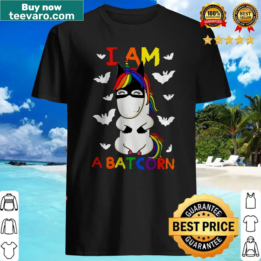 Cute unicorn shirt with the text I am a Batcorn