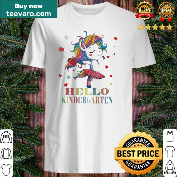 Cute unicorn illustration with hearts for kindergarten kids