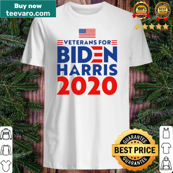 Pro-veteran political T-shirt supporting Biden and Harris 2020.