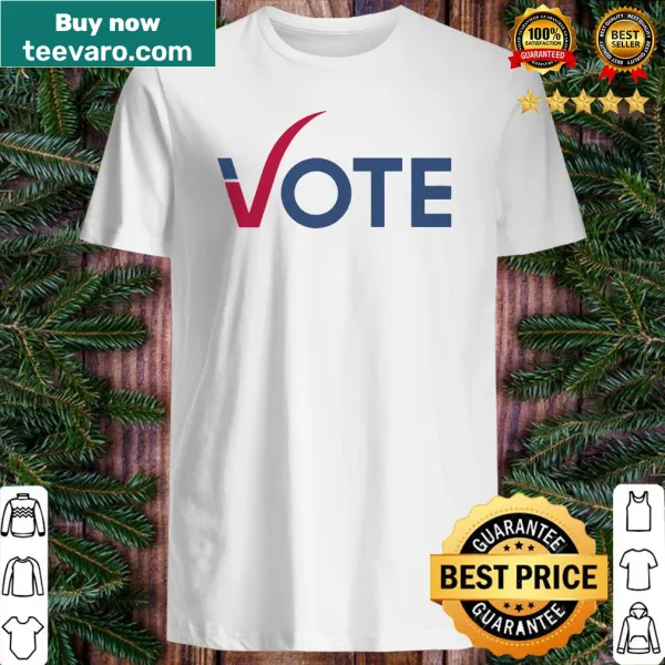 Graphic shirt promoting voting with patriotic themes for everyone.