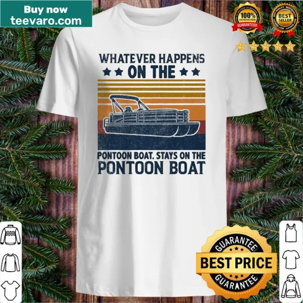 Vintage retro shirt with humorous pontoon boat saying.