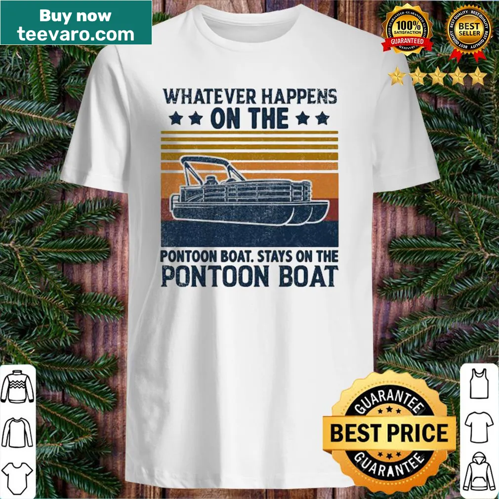 Vintage retro shirt with humorous pontoon boat saying.