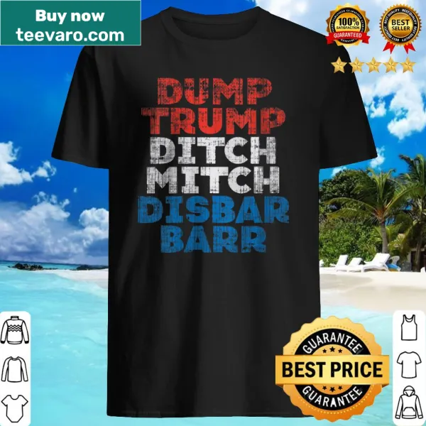 V-neck shirt with anti-Trump text and design