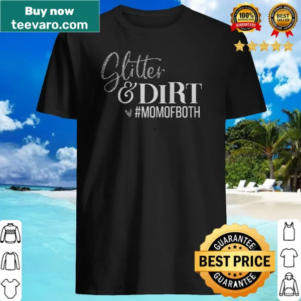 Playful Mom tee with glittery text celebrating motherhood