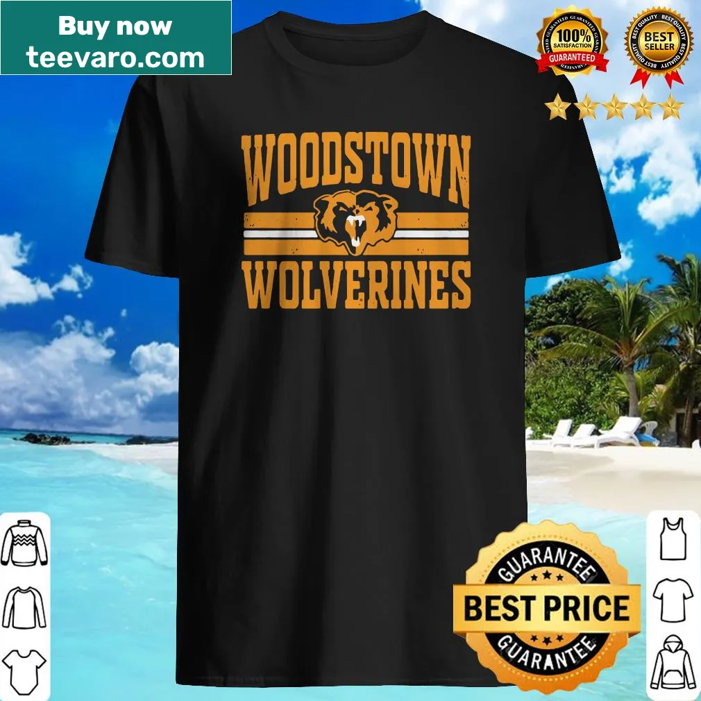 Woodstown high school shirt with Wolverines logo.