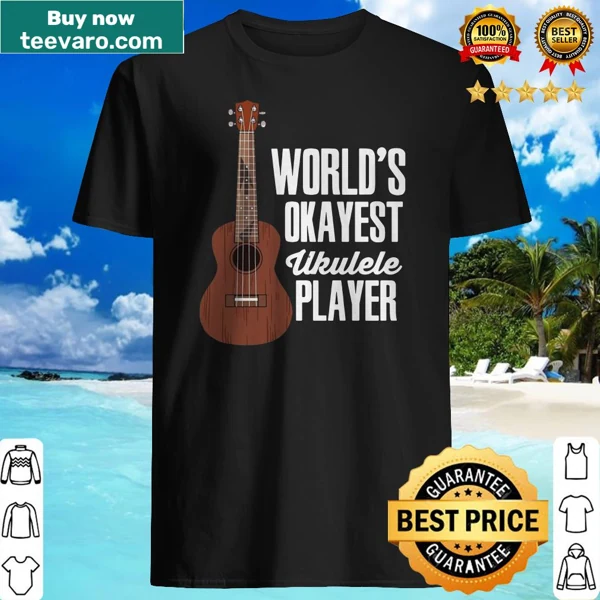 Funny shirt for ukulele players with playful text